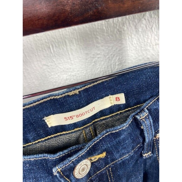 LEVI'S 515 BOOTCUT WOMENS SIZE 8 X 32 STRETCH BLUE JEANS - Picture 3 of 3